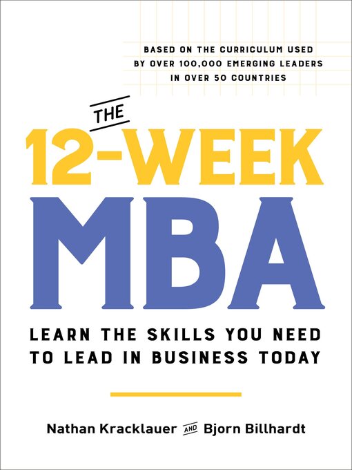 Title details for The 12-Week MBA by Bjorn Billhardt - Wait list